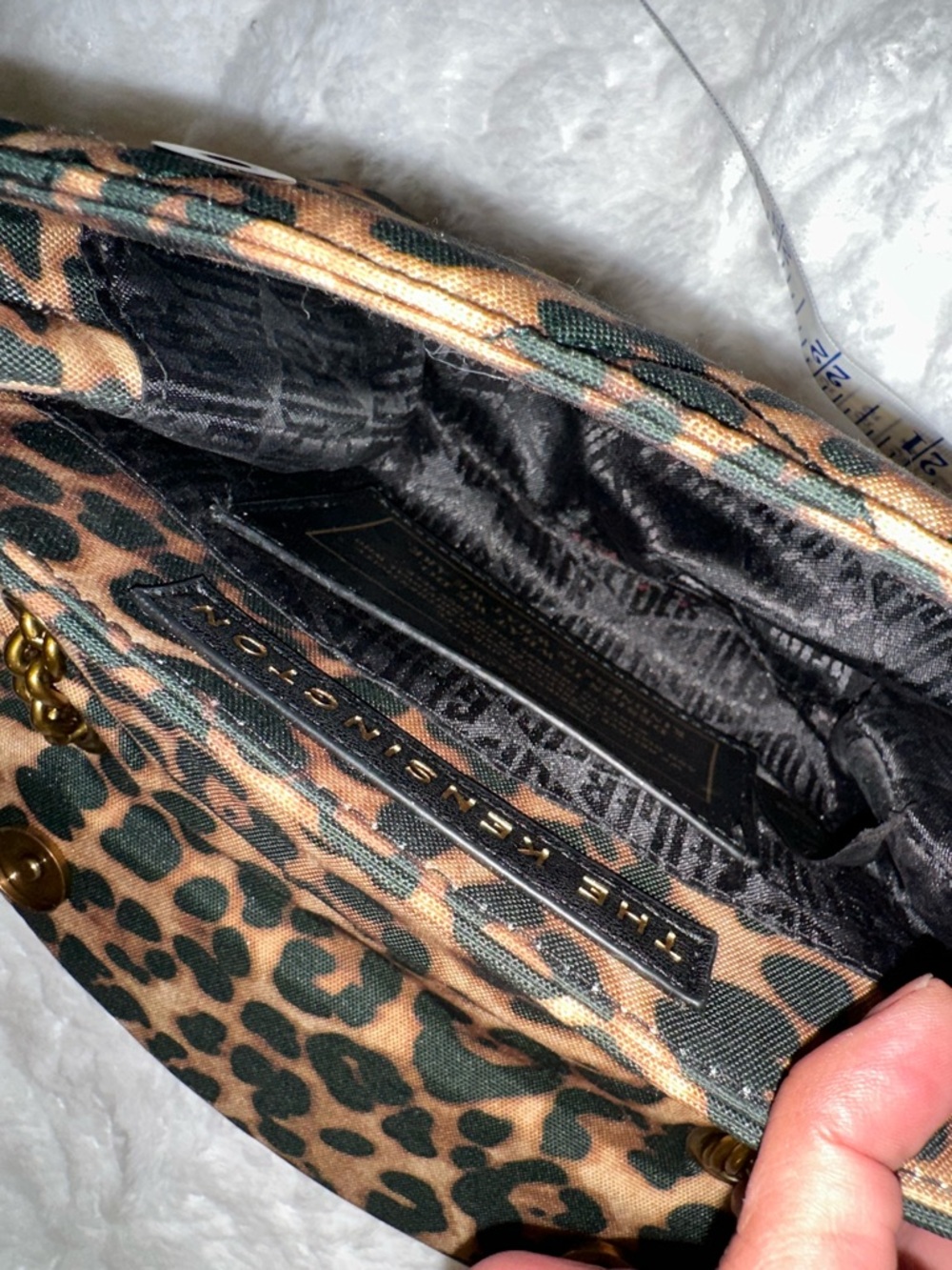 Kurt Geiger Leopard Print Mini Shoulder Bag with Embellished Eye - Picture 16 of 16
